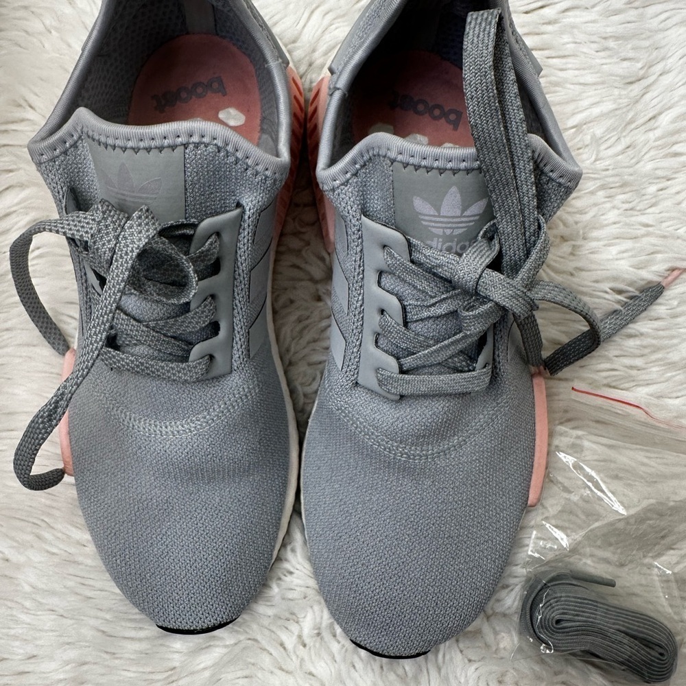 Adidas NMD Gray and Pink Athletic Shoes